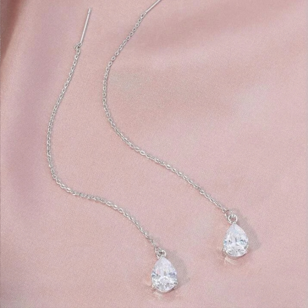 Elegant Silver Drop Earrings